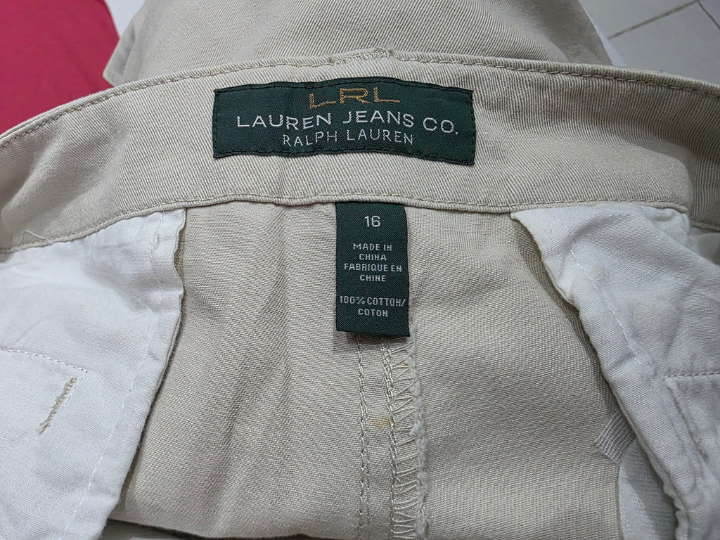 Pantalon De Vestir Ralph Lauren Talla 16 Color Café Claro