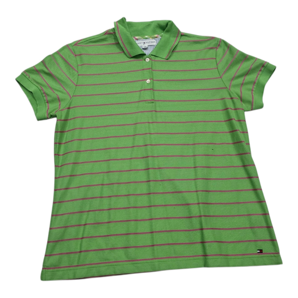 Playera Tommy Hilfiger De Mujer Talla Grande Verde/rosa