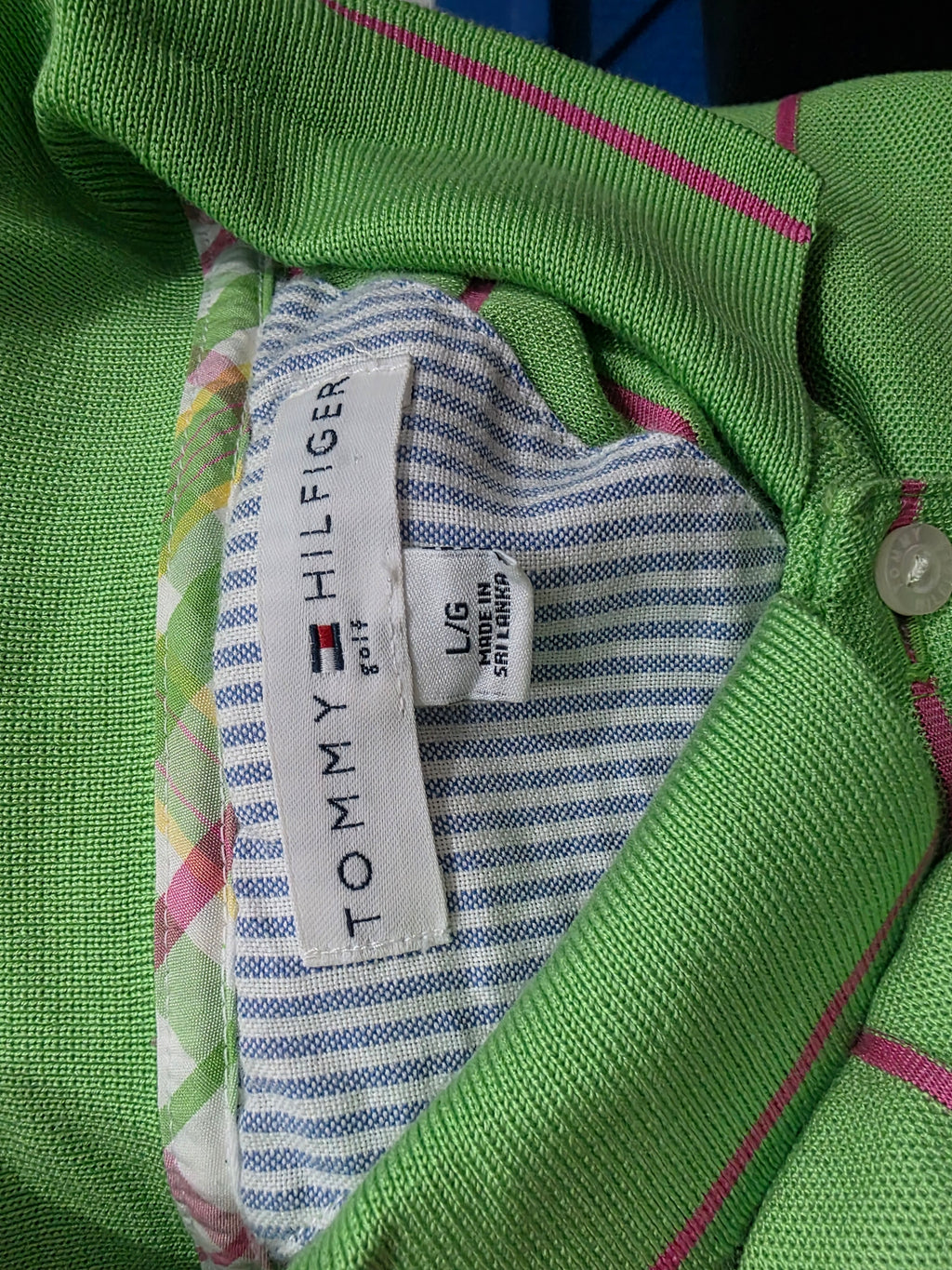 Playera Tommy Hilfiger De Mujer Talla Grande Verde/rosa