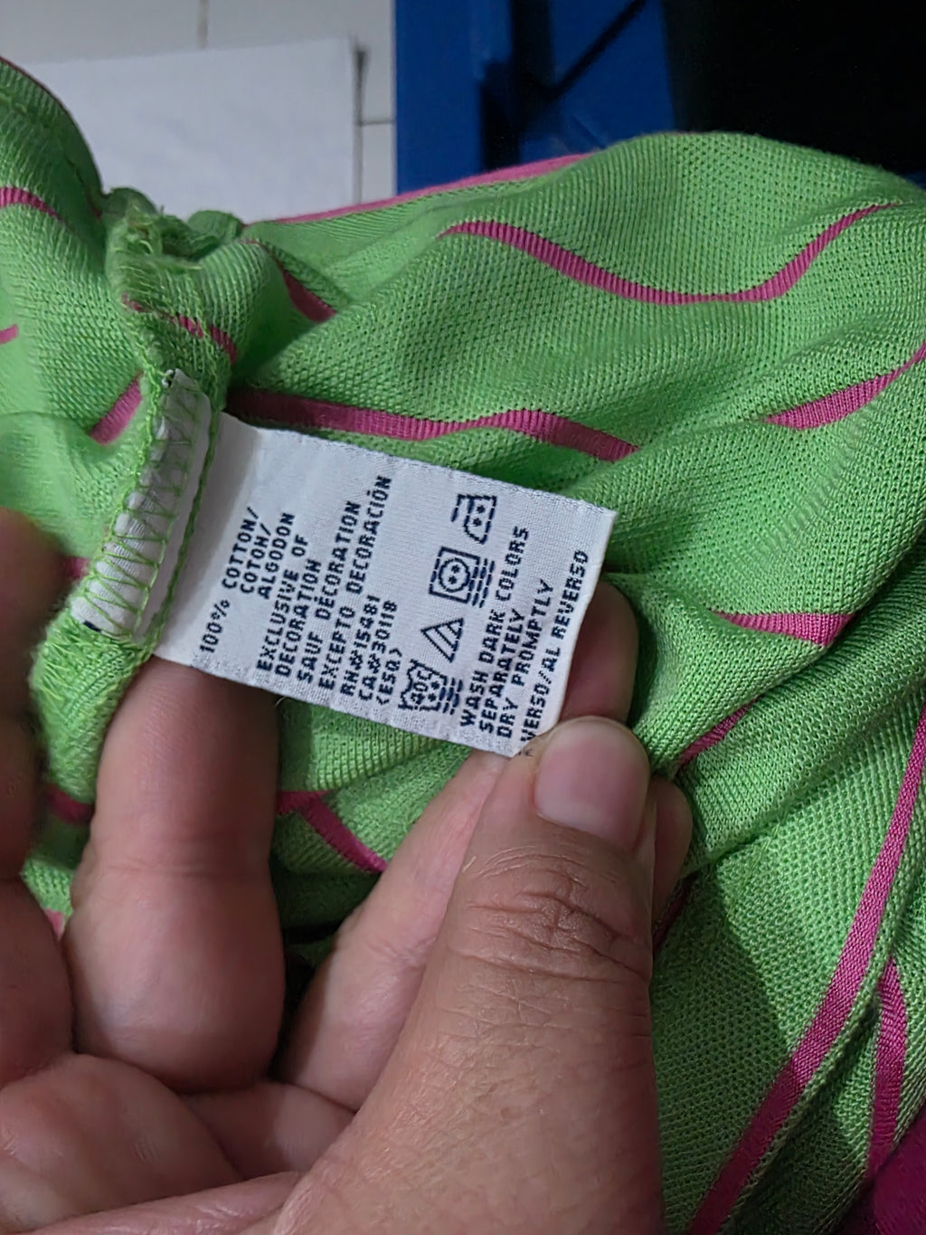 Playera Tommy Hilfiger De Mujer Talla Grande Verde/rosa