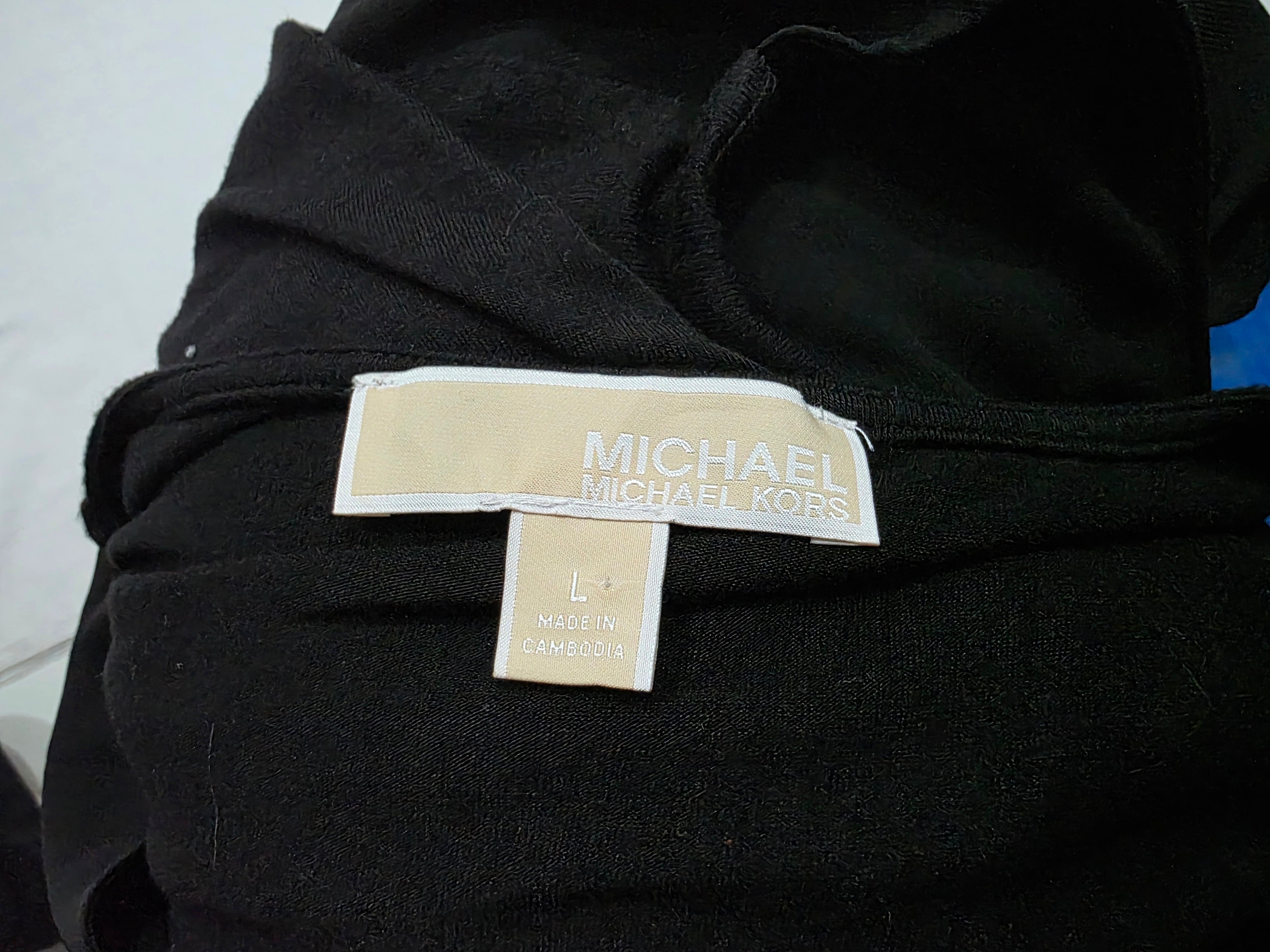 Blusa Michael Kors Negra Sin Manga Grande
