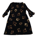 Vestido Tommy Hilfiger Mujer Talla 14 Negro Con Flores Cafe