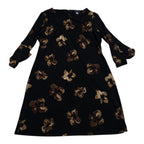 Vestido Tommy Hilfiger Mujer Talla 14 Negro Con Flores Cafe