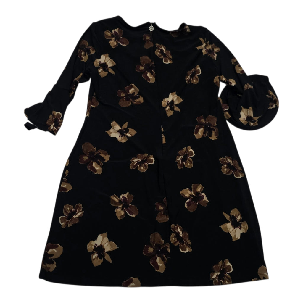 Vestido Tommy Hilfiger Mujer Talla 14 Negro Con Flores Cafe