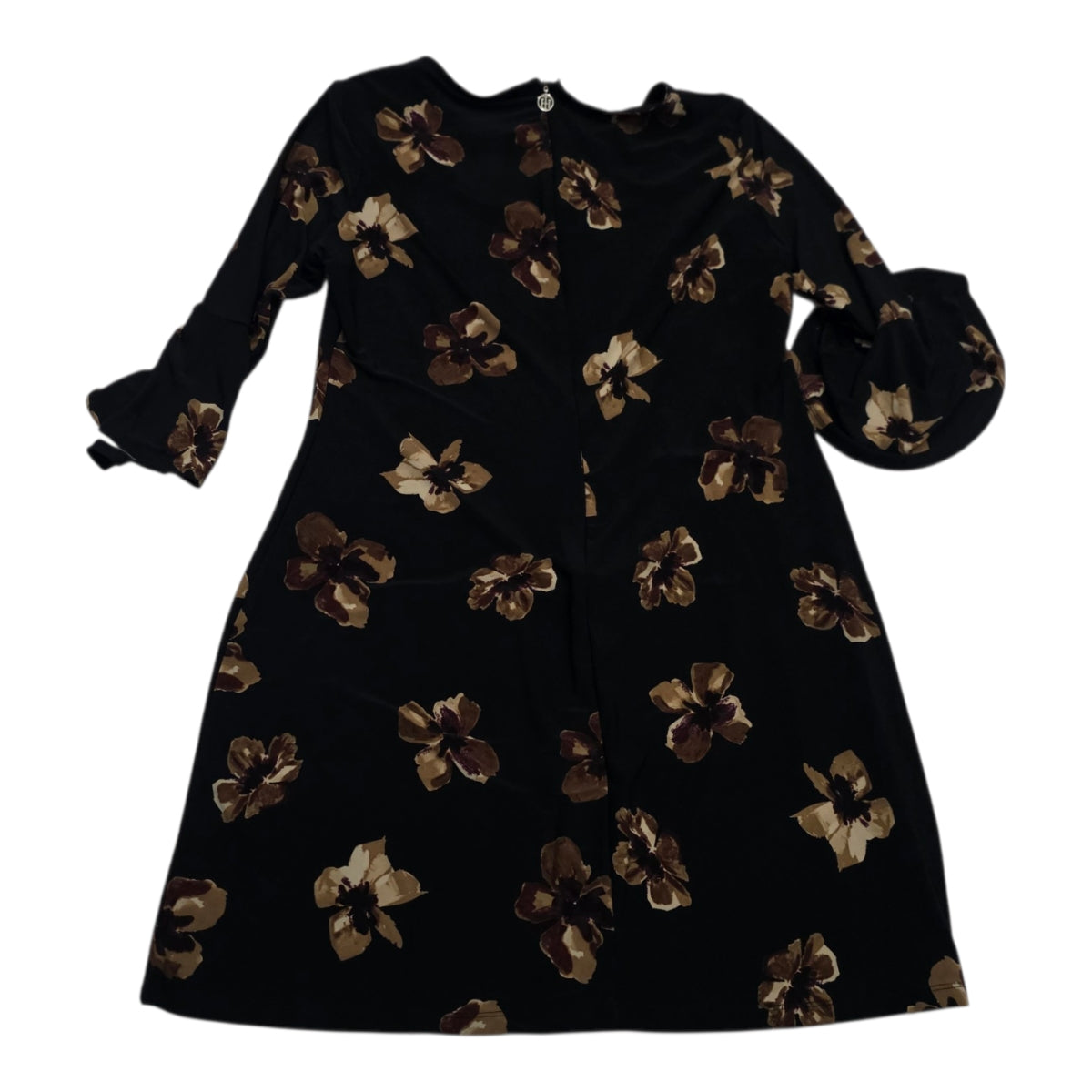 Vestido Tommy Hilfiger Mujer Talla 14 Negro Con Flores Cafe