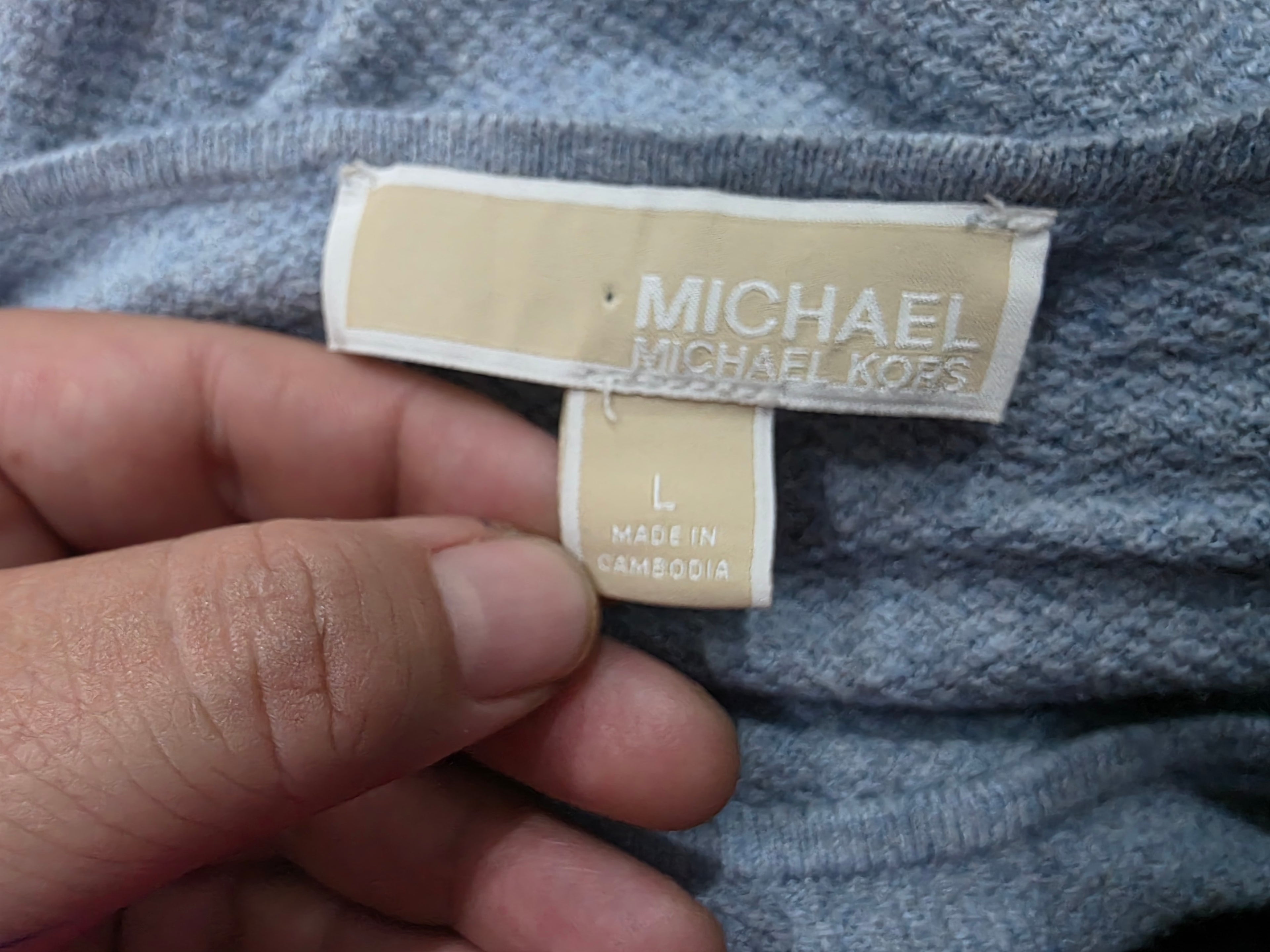 Sueter Michael Kors De Mujer Talla Grande Azul Acero