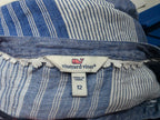 Vestido Corto Vineyard Vines Mujer Grande Azul Con Lineas
