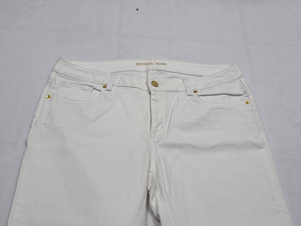 Pantalon Michael Kors De Mujer Talla 12 Color Blanco