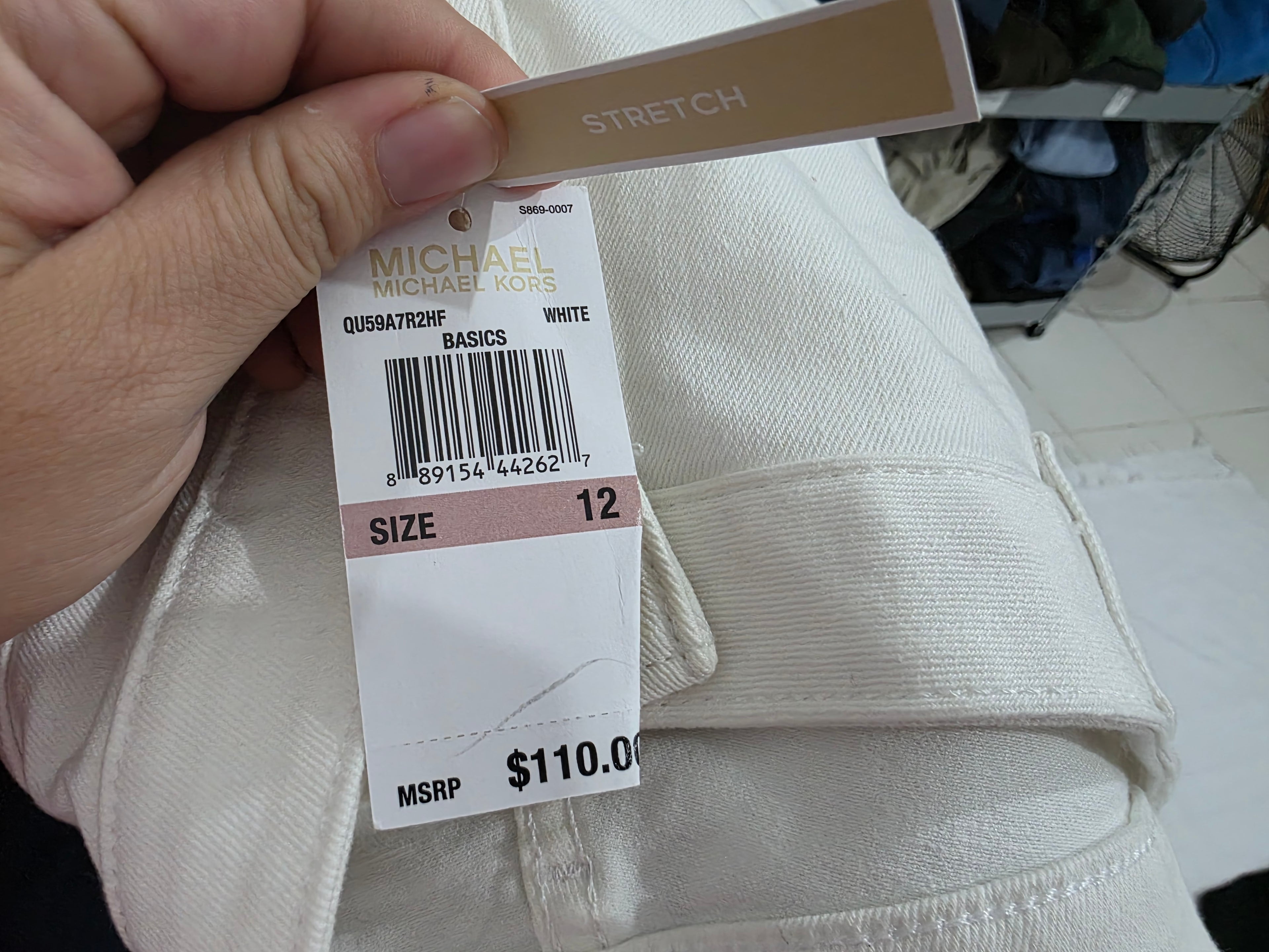 Pantalon Michael Kors De Mujer Talla 12 Color Blanco