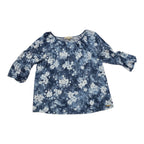 Blusa Michael Kors De Mujer Mediana Azul Acero Floreada