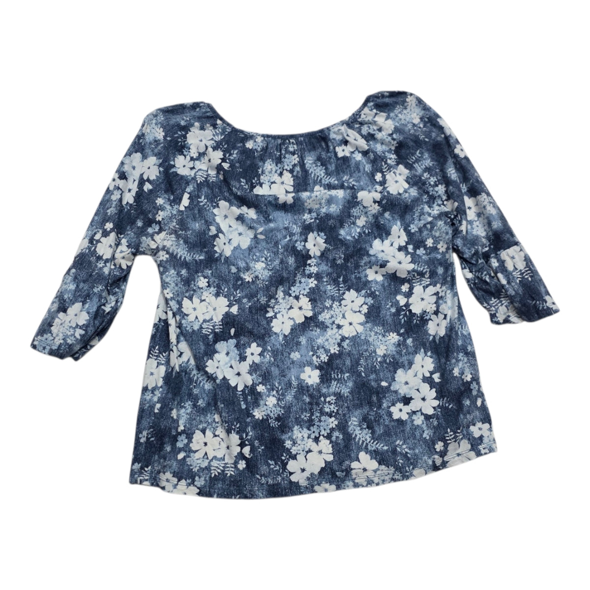 Blusa Michael Kors De Mujer Mediana Azul Acero Floreada