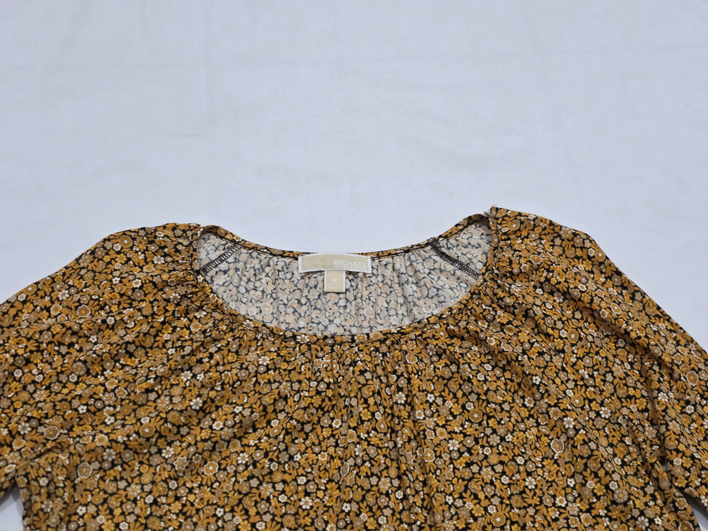 Blusa Michael Kors De Mujer Talla Mediana Flores Amarillas