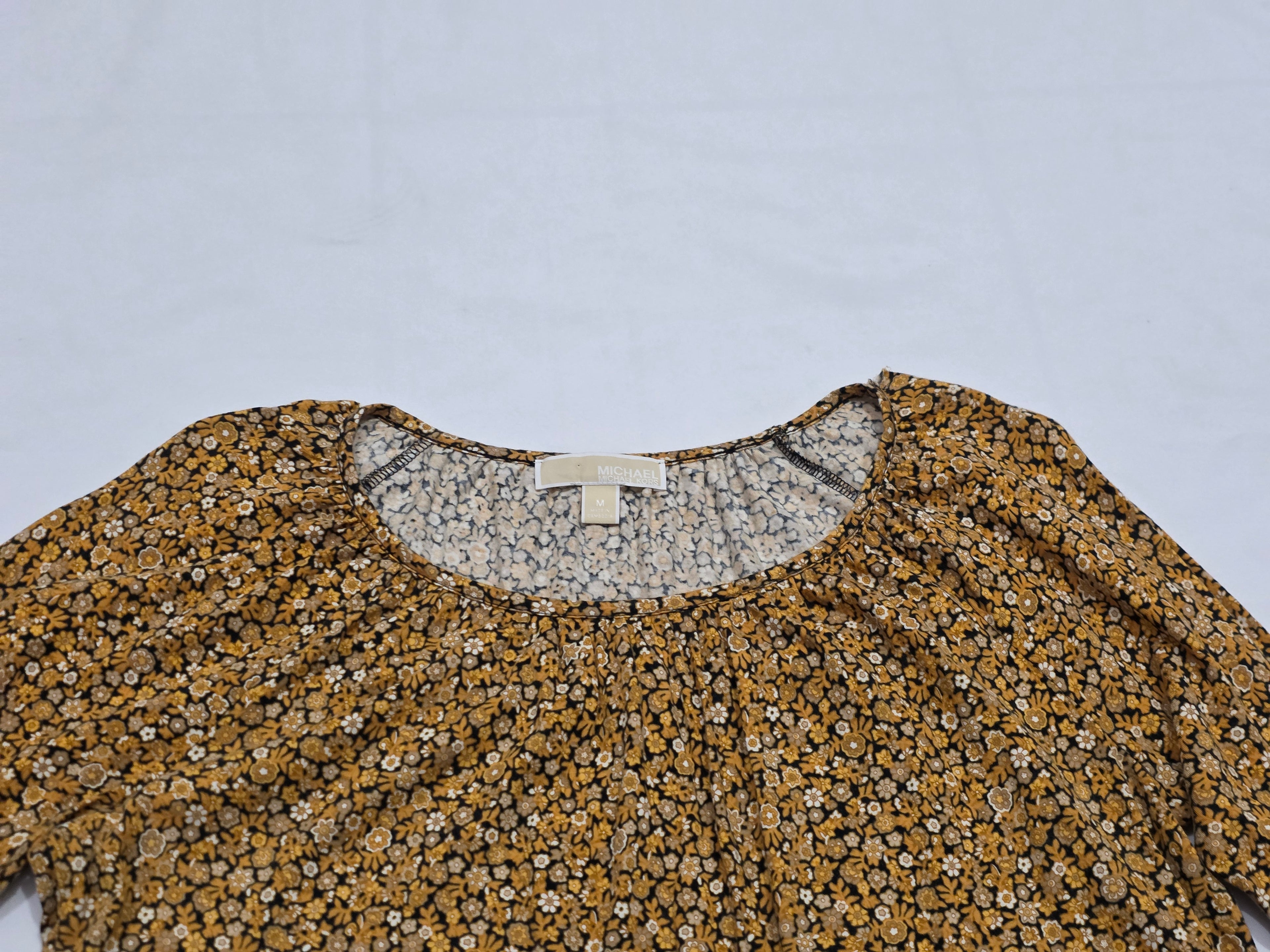 Blusa Michael Kors De Mujer Talla Mediana Flores Amarillas