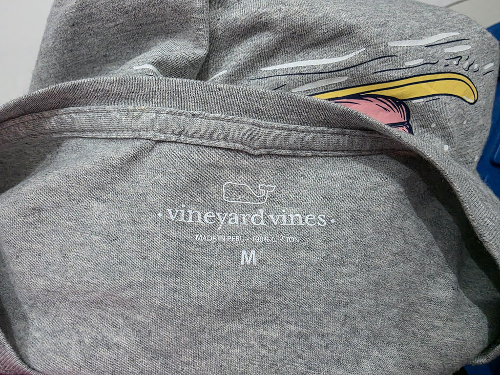 Playera Vineyard Vines Mujer Talla Mediana Gris Manga Larga