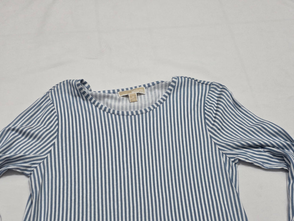 Blusa Michael Kors Rayada Azul/blanco Mediana