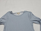 Blusa Michael Kors Rayada Azul/blanco Mediana