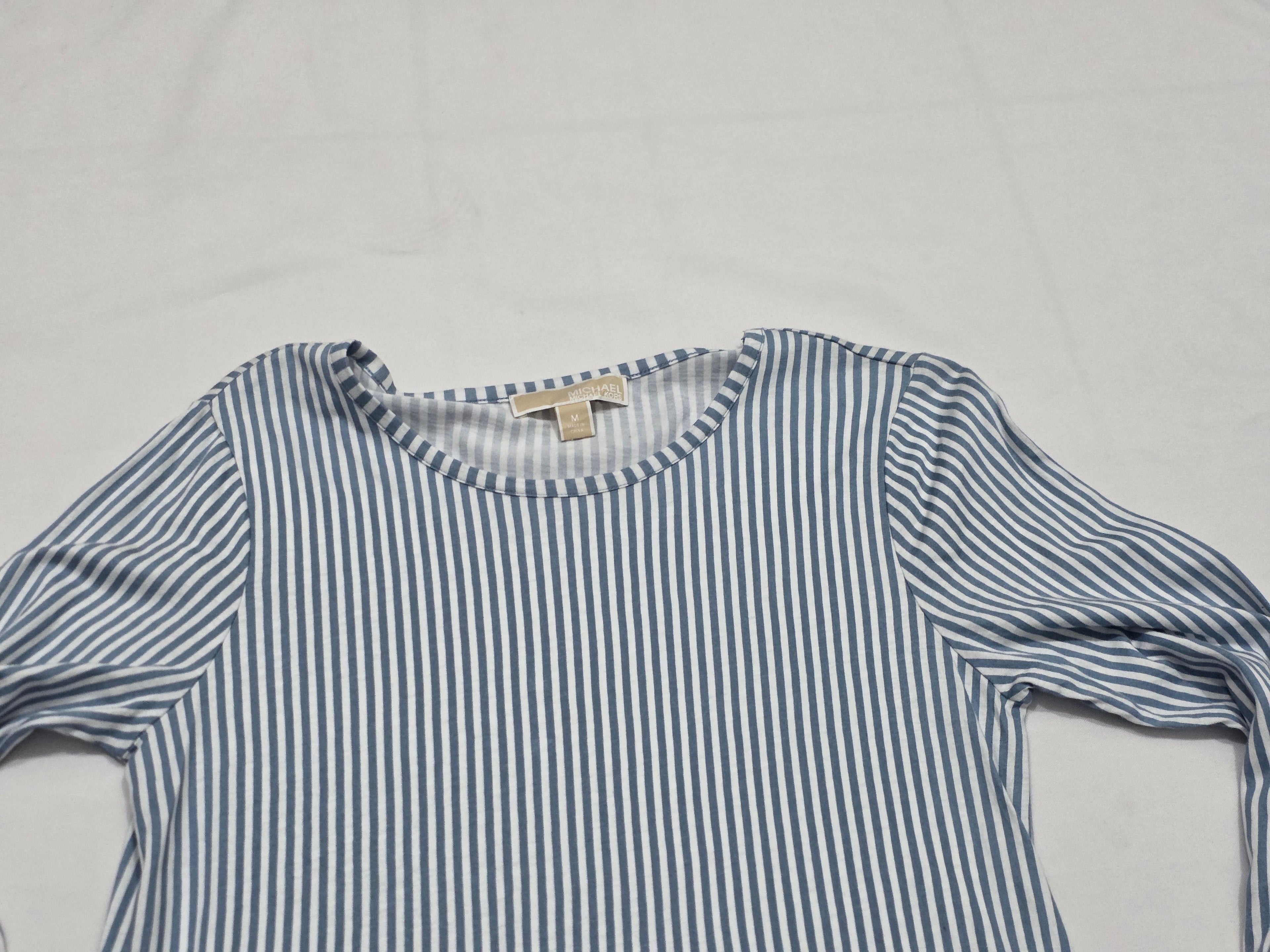 Blusa Michael Kors Rayada Azul/blanco Mediana