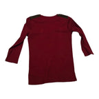Playera Ralph Lauren Roja Con Cafe manga Larga Mediana