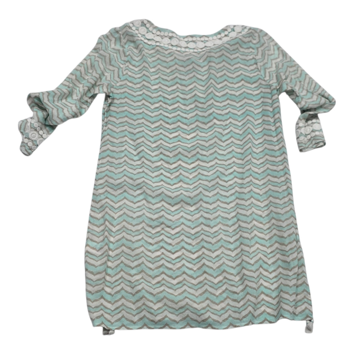 Bluson Vineyard Vines Gris/verde Mediana De Mujer