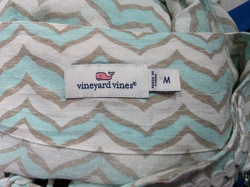 Bluson Vineyard Vines Gris/verde Mediana De Mujer