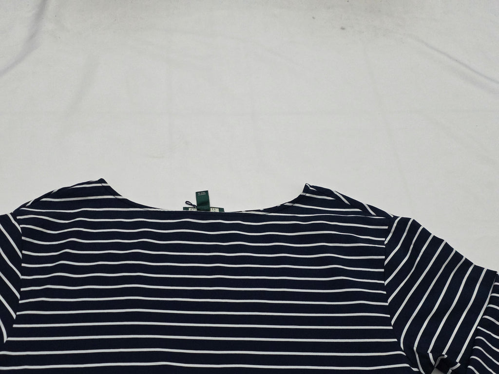 Blusa Ralph Lauren Mediana Azul/blanco Rayada