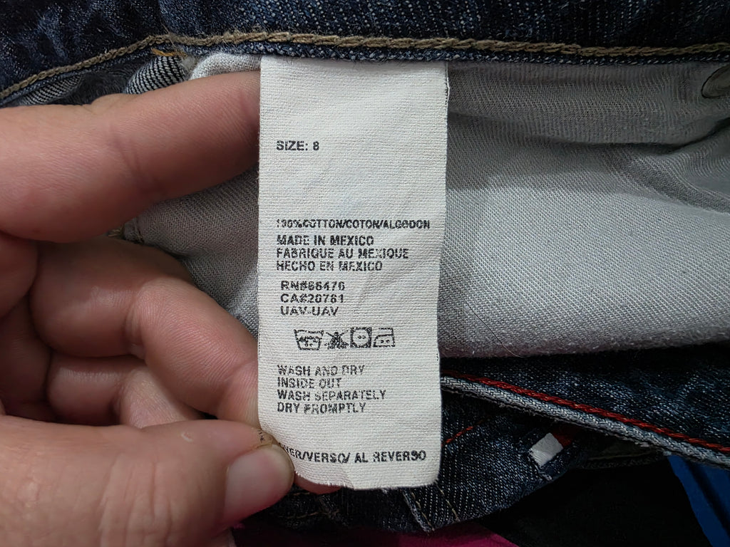 Pantalon Tommy Hilfiger Talla 8 De Mujer Mezclilla Azul