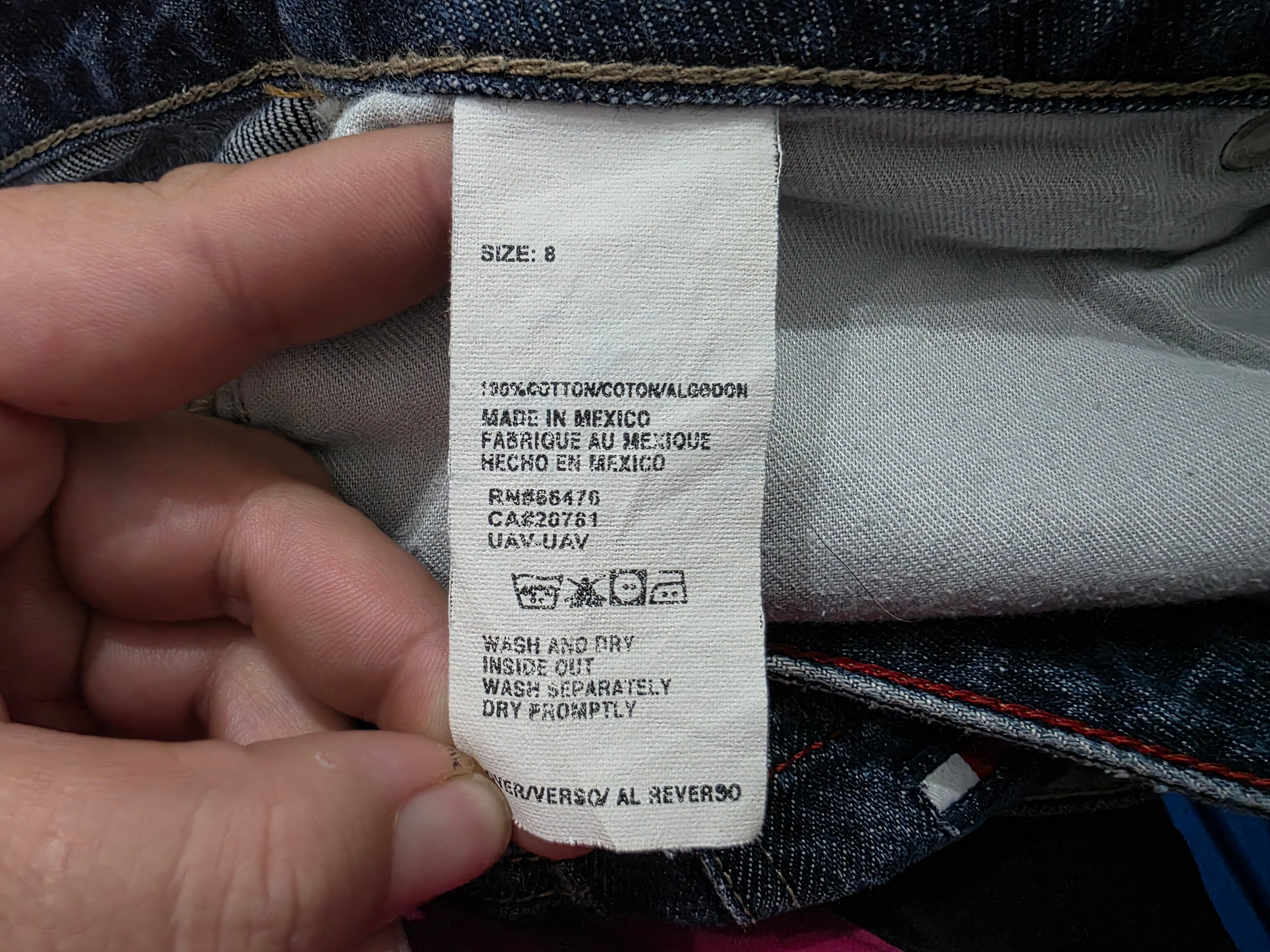 Pantalon Tommy Hilfiger Talla 8 De Mujer Mezclilla Azul
