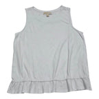 Blusa Michael Kors Mujer Talla Chica Color Blanco Sin Manga