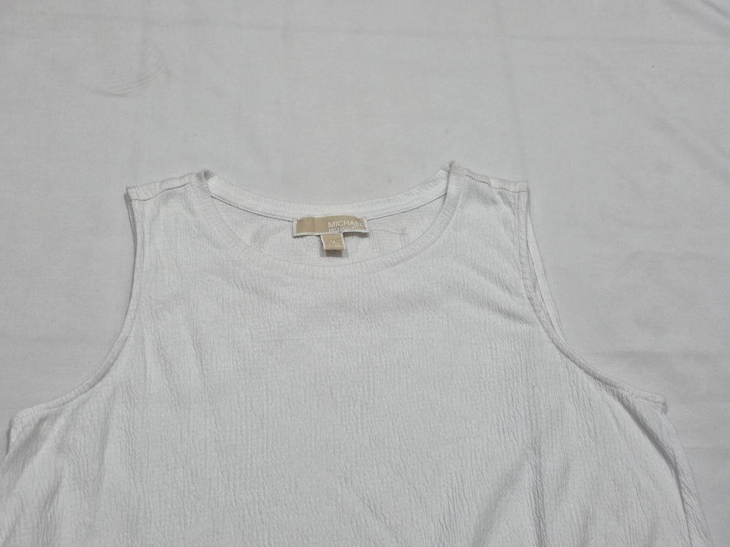 Blusa Michael Kors Mujer Talla Chica Color Blanco Sin Manga