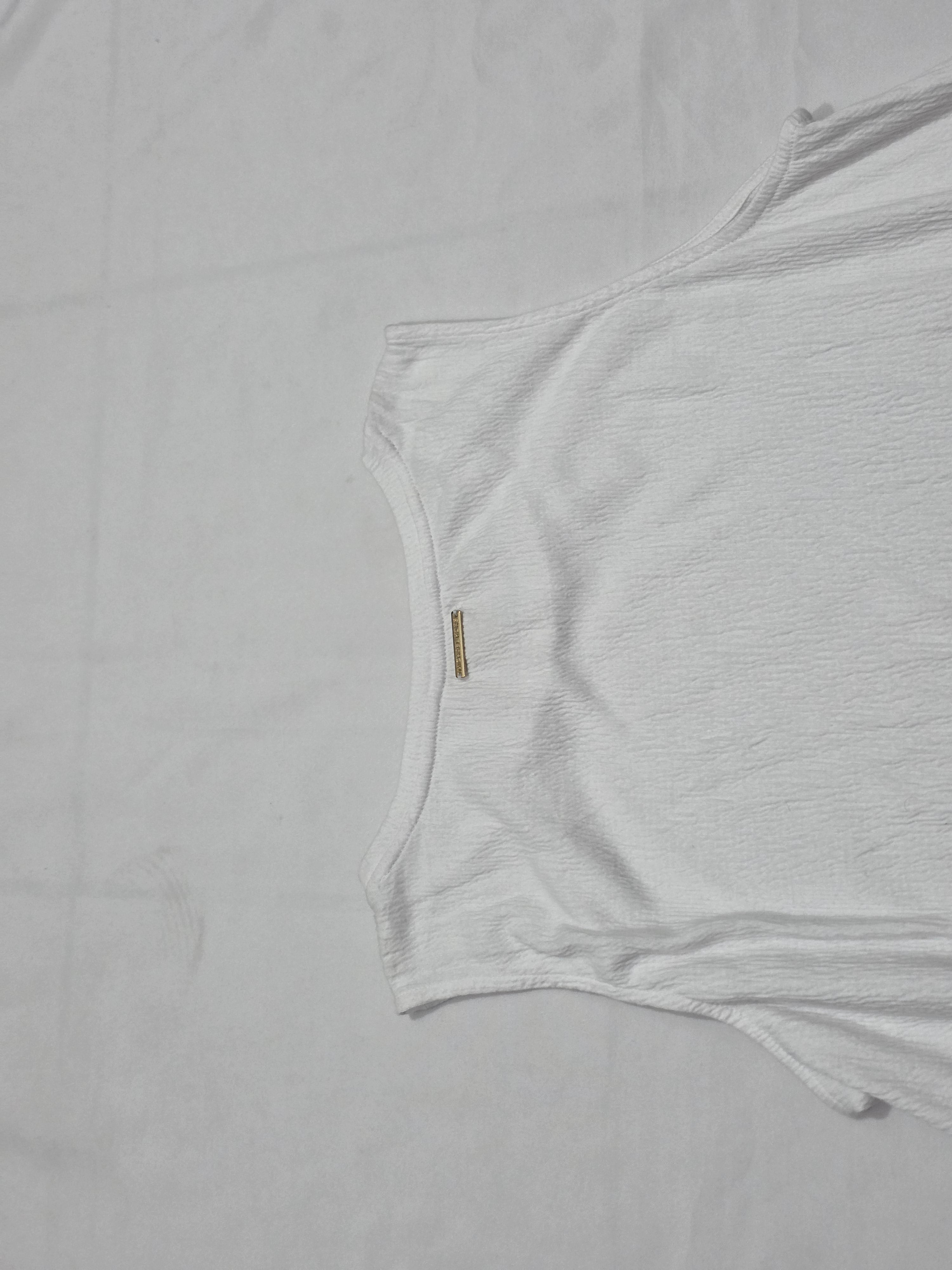 Blusa Michael Kors Mujer Talla Chica Color Blanco Sin Manga