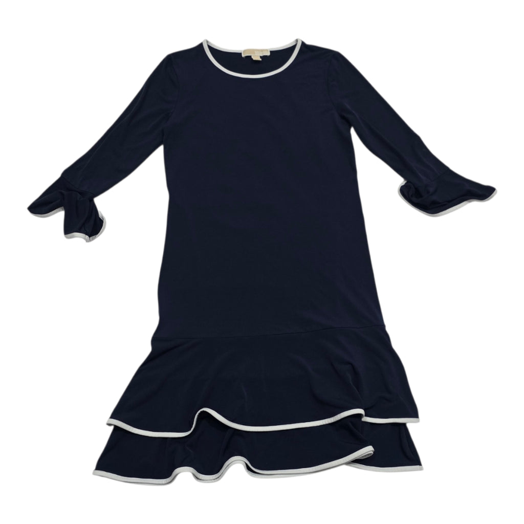 Vestido Michael Kors Azul Marino Olanes Talla Chica Mujer