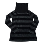 Sueter Alto Calvin Klein De Mujer Terciopelo Gris Rayado