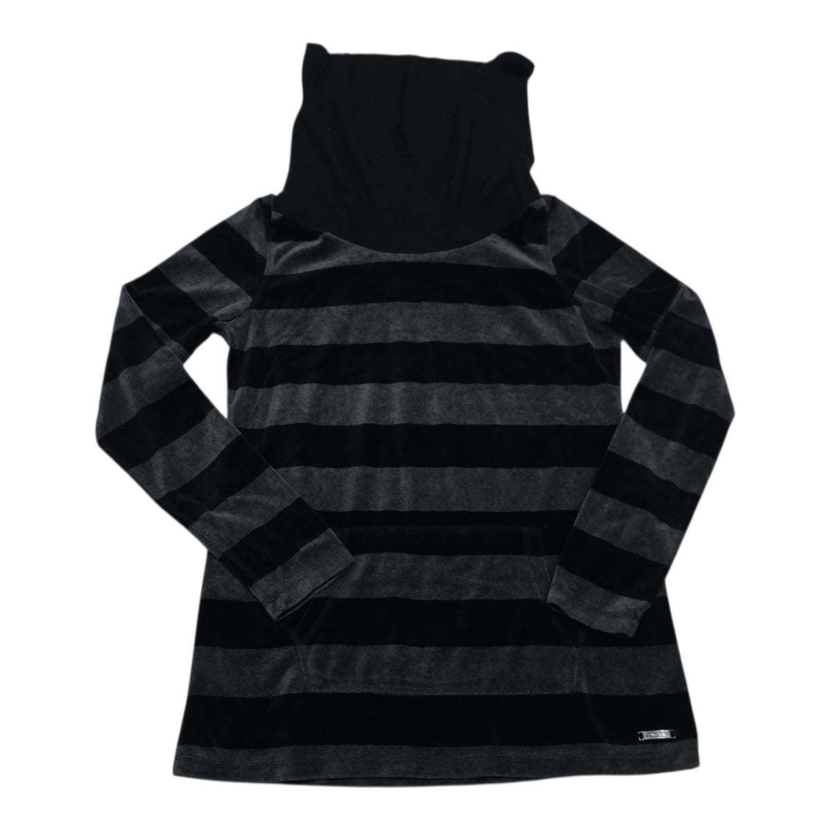Sueter Alto Calvin Klein De Mujer Terciopelo Gris Rayado