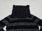 Sueter Alto Calvin Klein De Mujer Terciopelo Gris Rayado