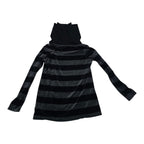Sueter Alto Calvin Klein De Mujer Terciopelo Gris Rayado