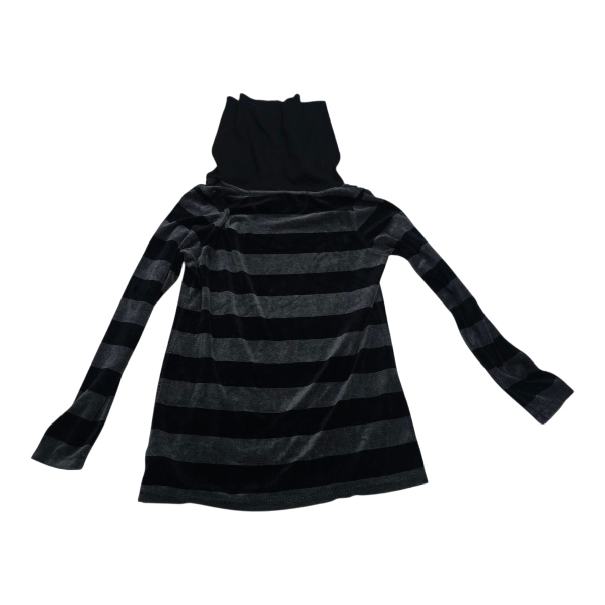 Sueter Alto Calvin Klein De Mujer Terciopelo Gris Rayado