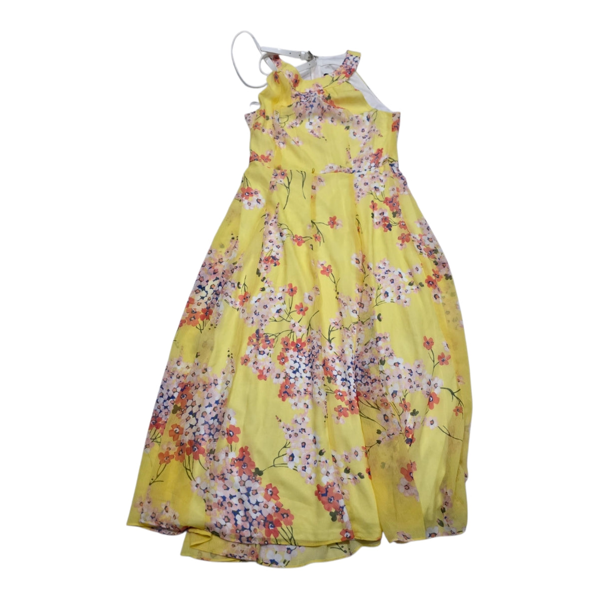 Vestido Tommy Hilfiger Mujer 6p Amarilla Floreado Sin Mangas