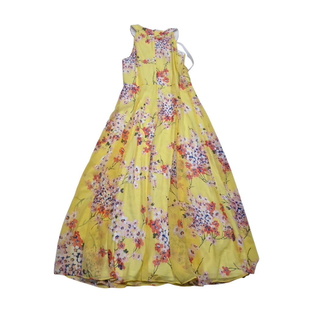 Vestido Tommy Hilfiger Mujer 6p Amarilla Floreado Sin Mangas
