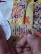 Vestido Tommy Hilfiger Mujer 6p Amarilla Floreado Sin Mangas