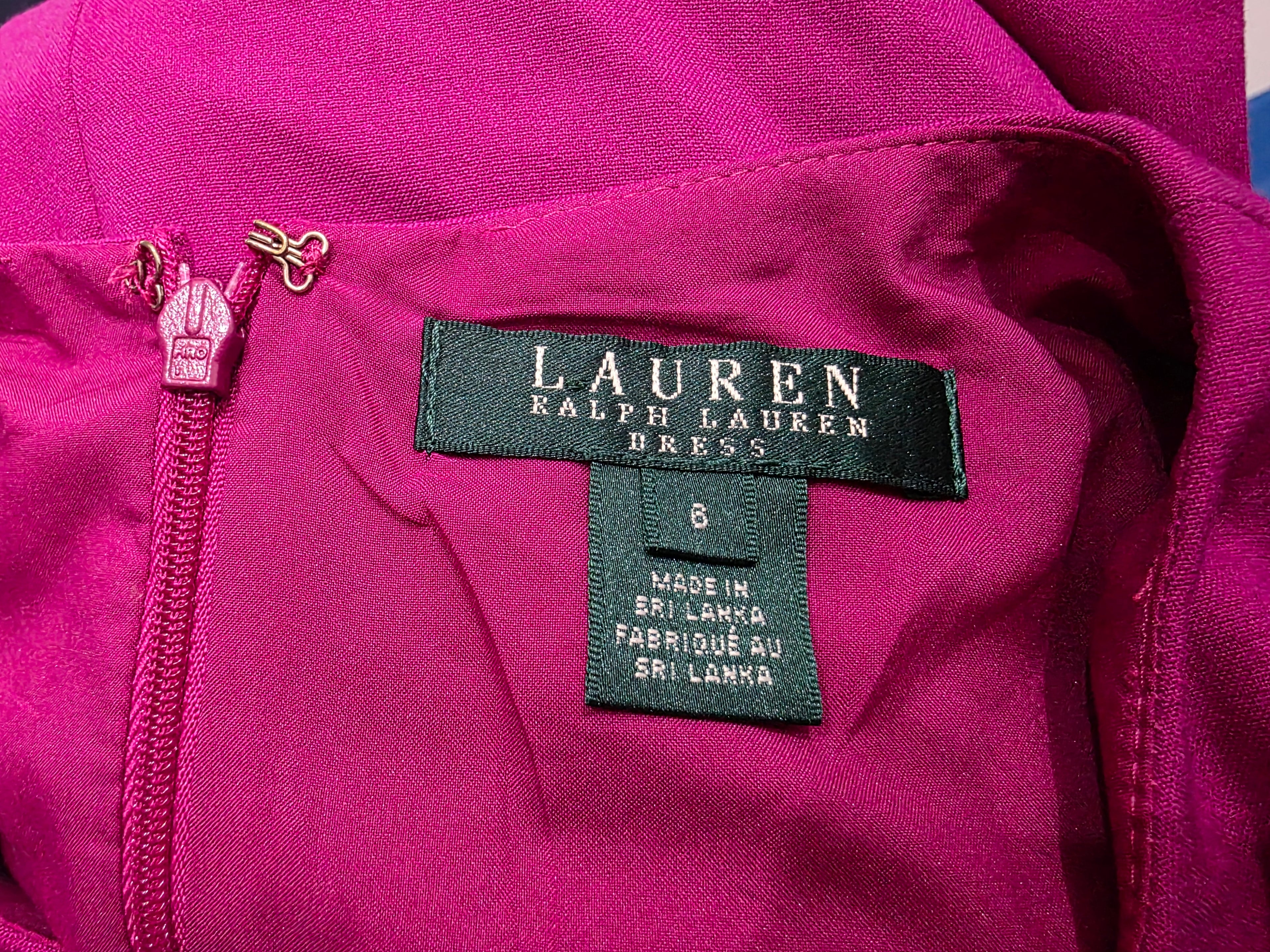 Vestido Ralph Lauren Bugambilia Mujer Talla 6 Sin Manga
