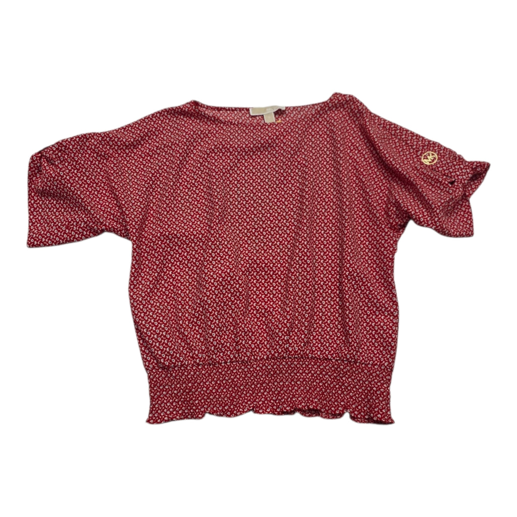 Blusa Michael Kors Naranja Florecidas Talla Chica