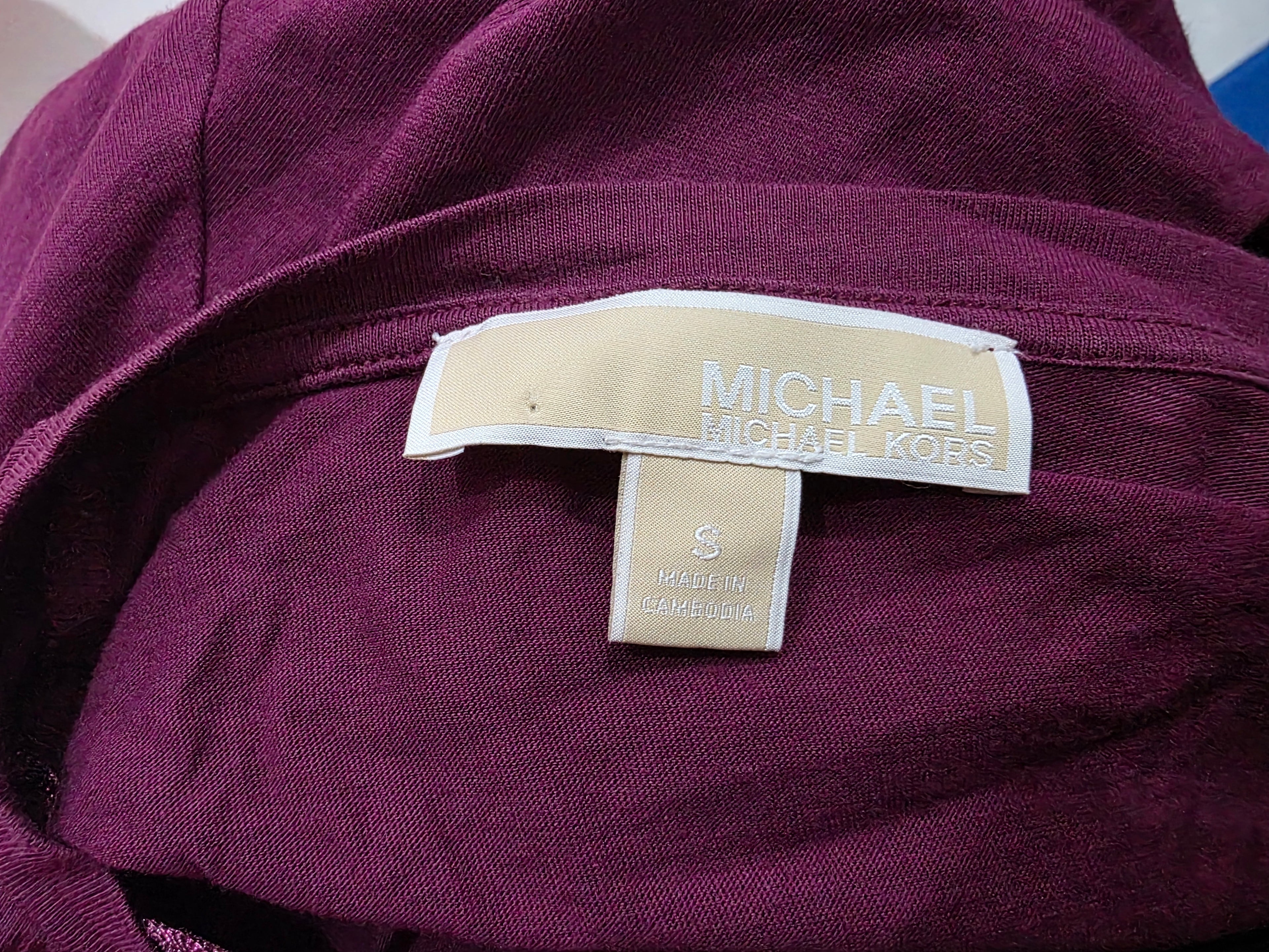Playera Michael Kors Mujer Chica Color Magenta Manga Corta