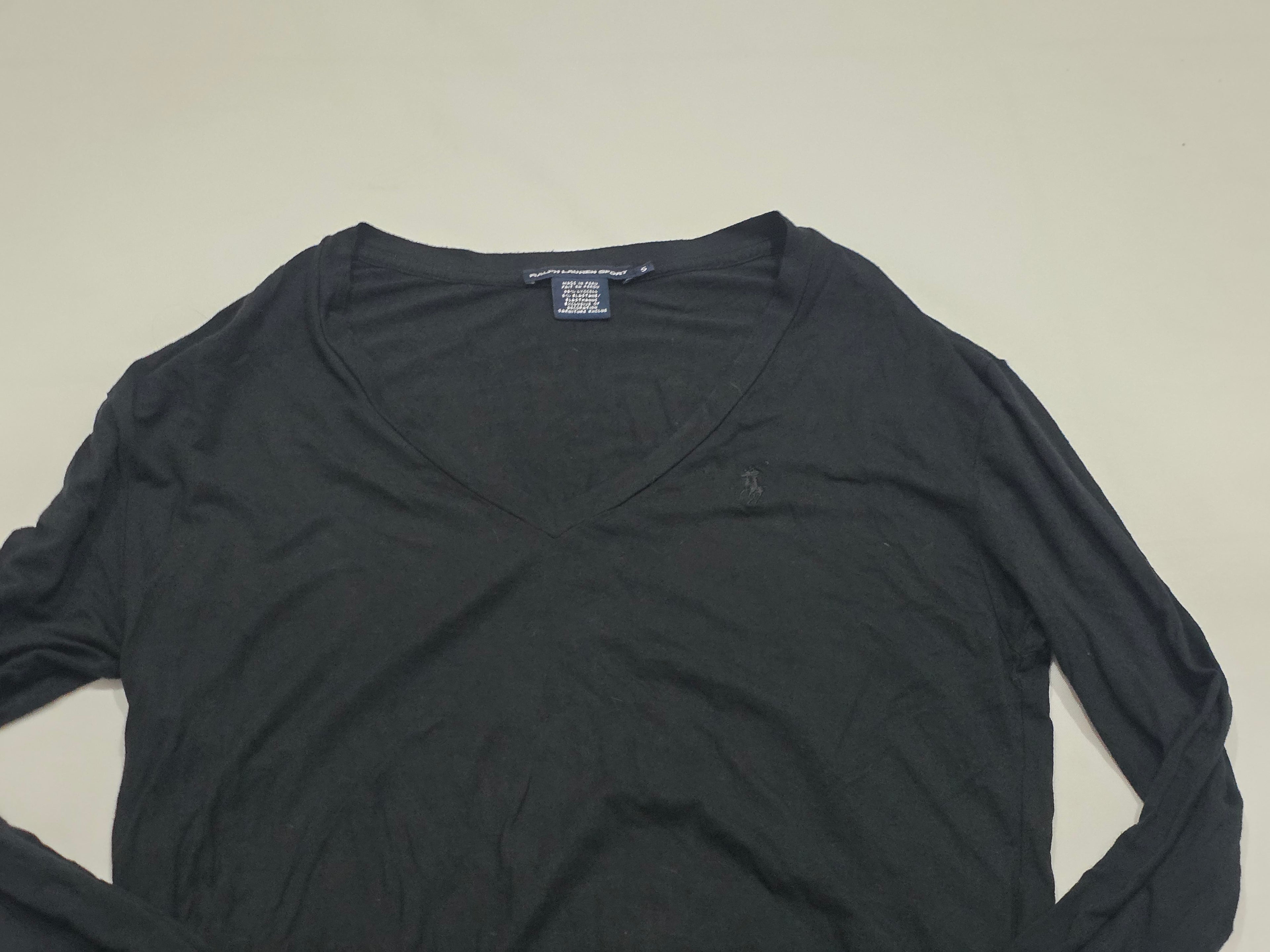 Playera Ralph Lauren Sport Negro Mujer Poni Negro Talla chica
