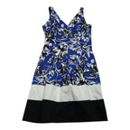 Vestido De Día Ralph Lauren Azul/blanco 4 Sin Mangas De Mujer