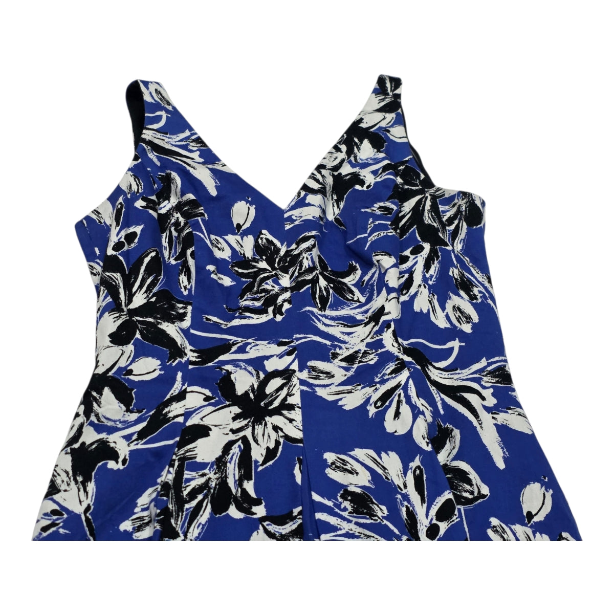 Vestido De Día Ralph Lauren Azul/blanco 4 Sin Mangas De Mujer