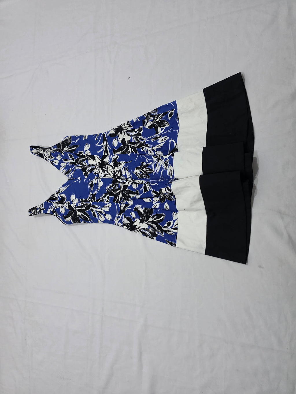 Vestido De Día Ralph Lauren Azul/blanco 4 Sin Mangas De Mujer