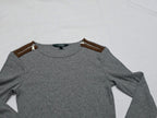 Playera Ralph Lauren Manga Larga Gris Con Cafe Talla Chica