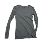 Playera Ralph Lauren Manga Larga Gris Con Cafe Talla Chica