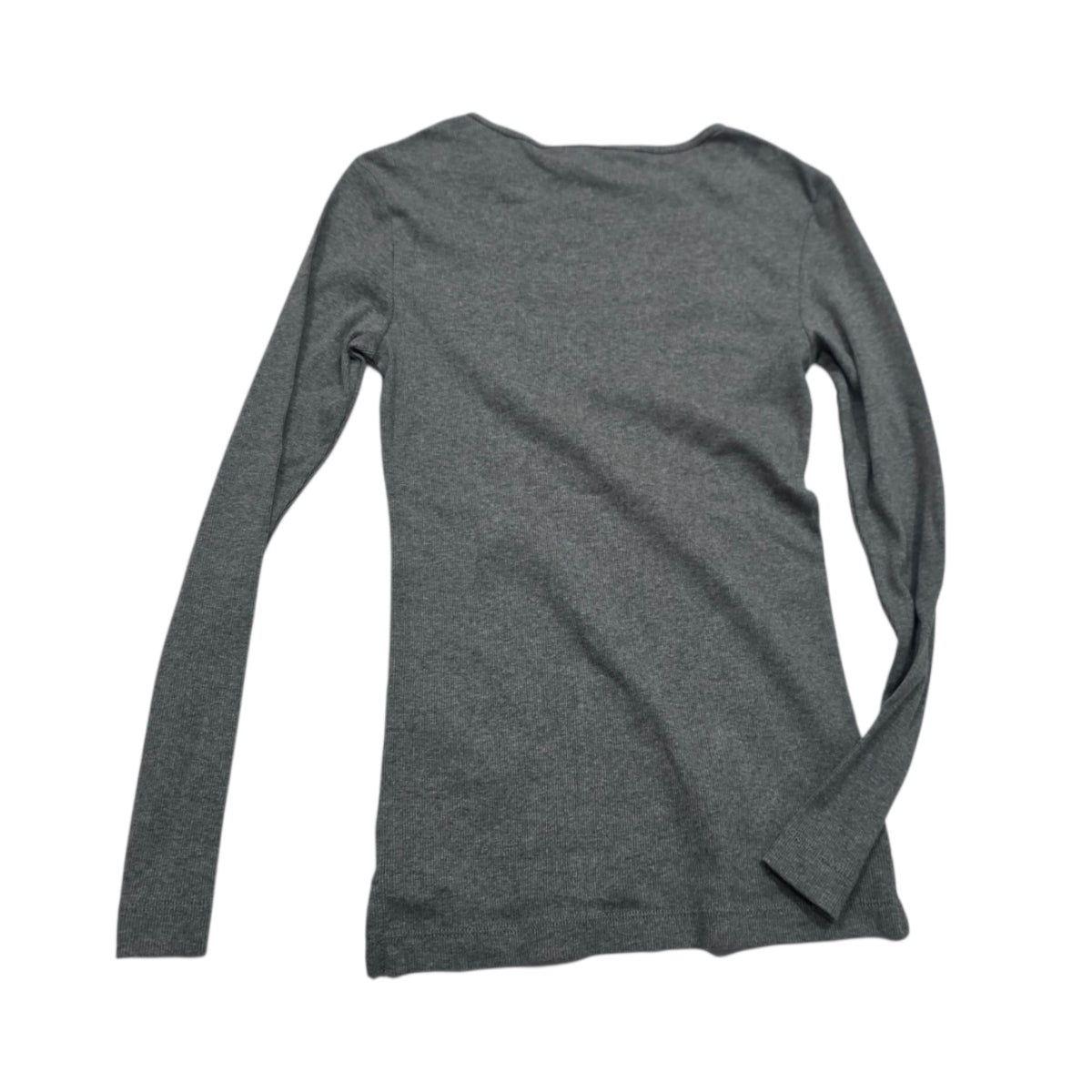 Playera Ralph Lauren Manga Larga Gris Con Cafe Talla Chica