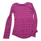Playera Columbia Rosa Con Figuras Mujer Chica Manga Larga